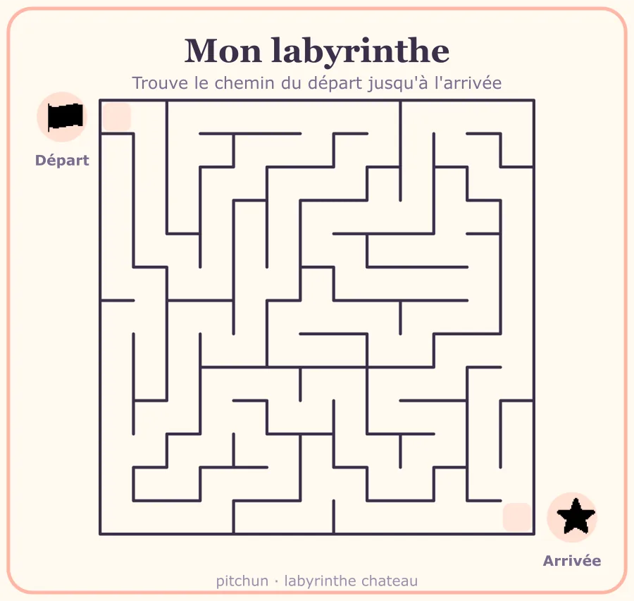 Exemple de labyrinthe château à imprimer
